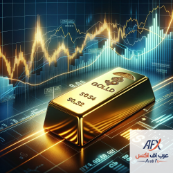 DALL·E 2023-12-04 14.05.04 - An illustrative image of a gold bar with a fluctuating stock mark...png